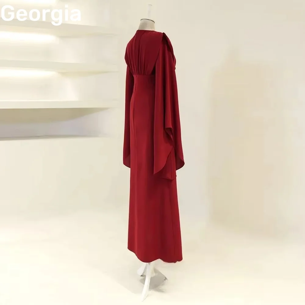 Robes de soirée personnalisées, ligne a, encolure dégagée, robes d'occasion formelles, fermeture éclair, manches longues, robes de bal, longueur au sol, naissance