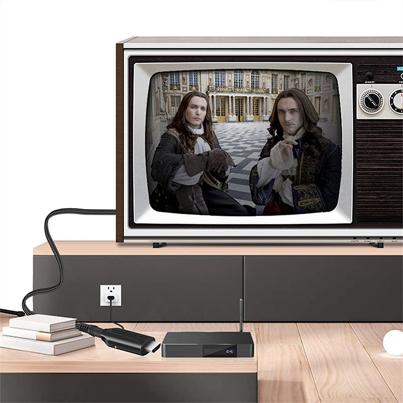 كابل محول الصوت والفيديو SCART إلى HDMI 1080P محول 1 متر وضوح قياسي 480I 576I كابل تحويل لـ HDTV DVD STB