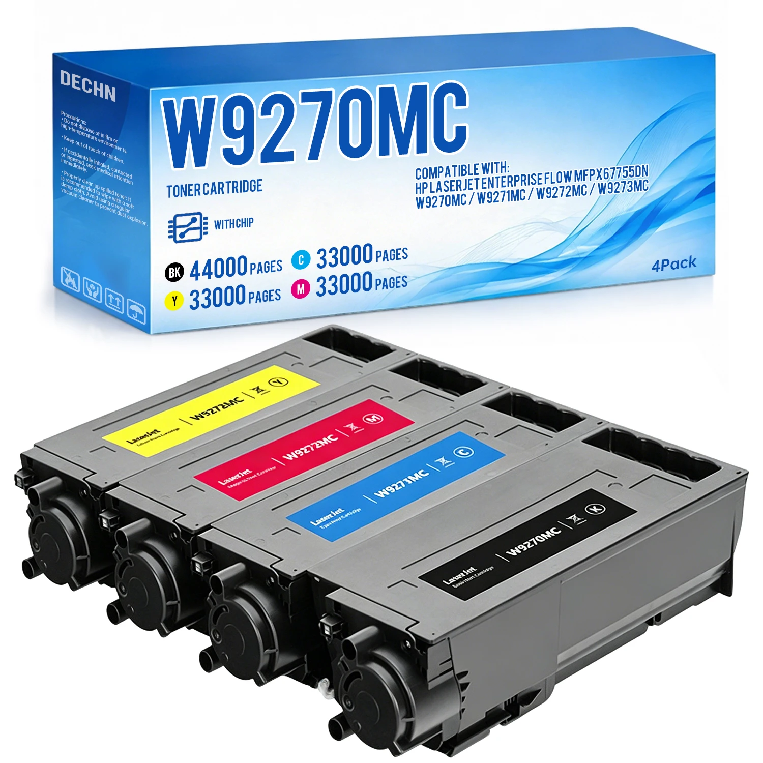 Compatible with HP W9270MC Toner Cartridge X67755DN Color Ink Cartridge MFP X677DN Toner W9271MC Drum
