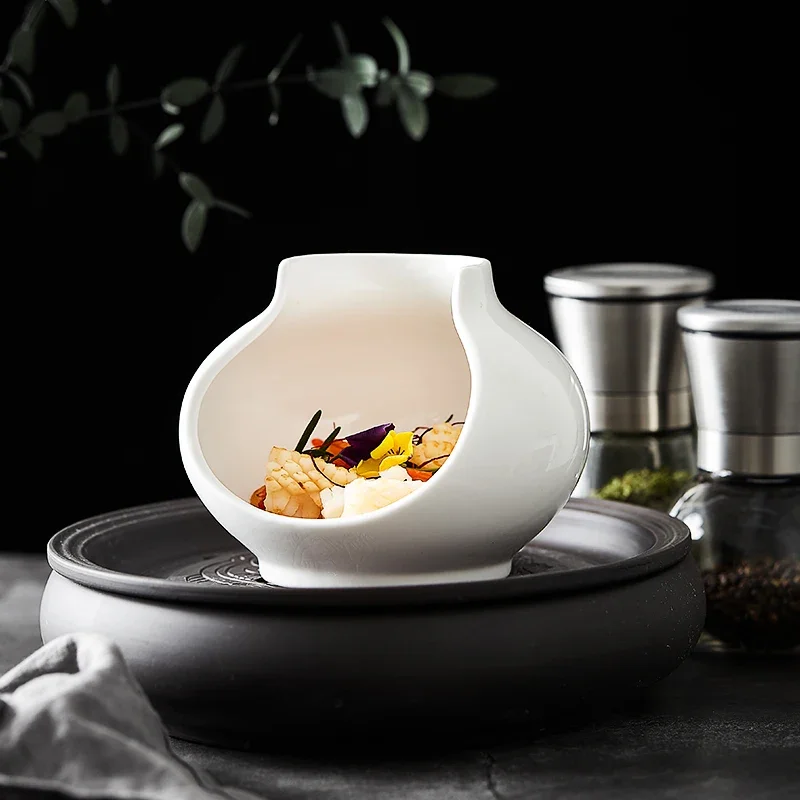 High-end Restaurant Artistic Conception Dish Club Dry Ice Cold Bowl Molecular Gourmet Household Salad Fruit