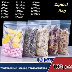 Clear Bags Ziplock Food Storage Bags plastic zip bag Small Zip Lock Plastic Bags Reclosable Transparent Bag Vacuum Storage Bag