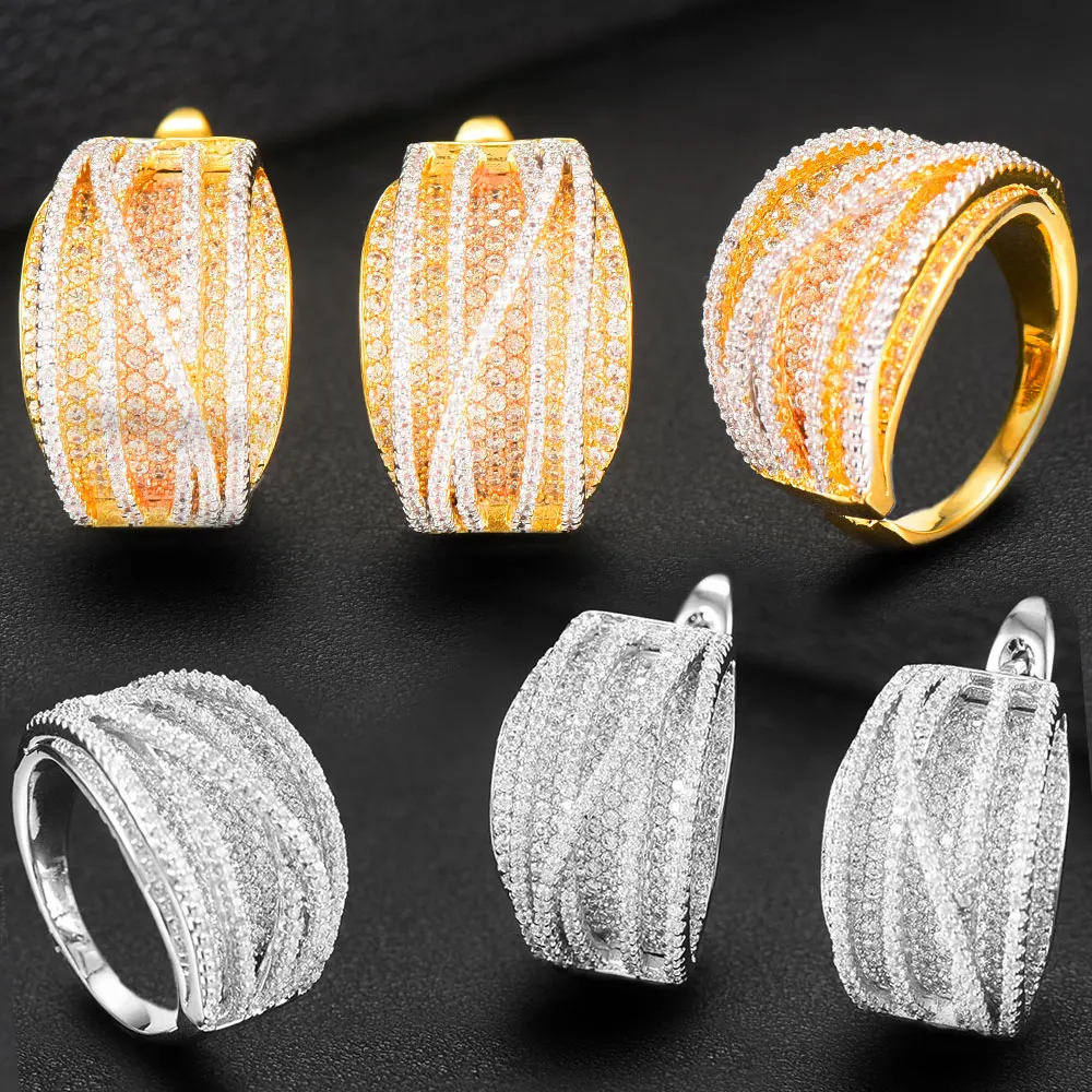 

GODKI Fashion Jewelry Brand Charms Luxury Curtain Hoop Earrings For Women Copper Pave Cubic Zirconia Women Earrings 2025