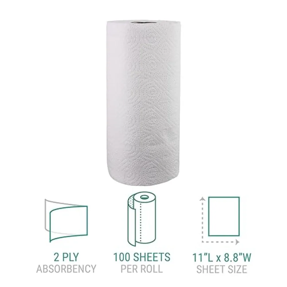 1220 Perforated Paper Towel Rolls, 11 x 8 4/5, White (30 Roll of 100)