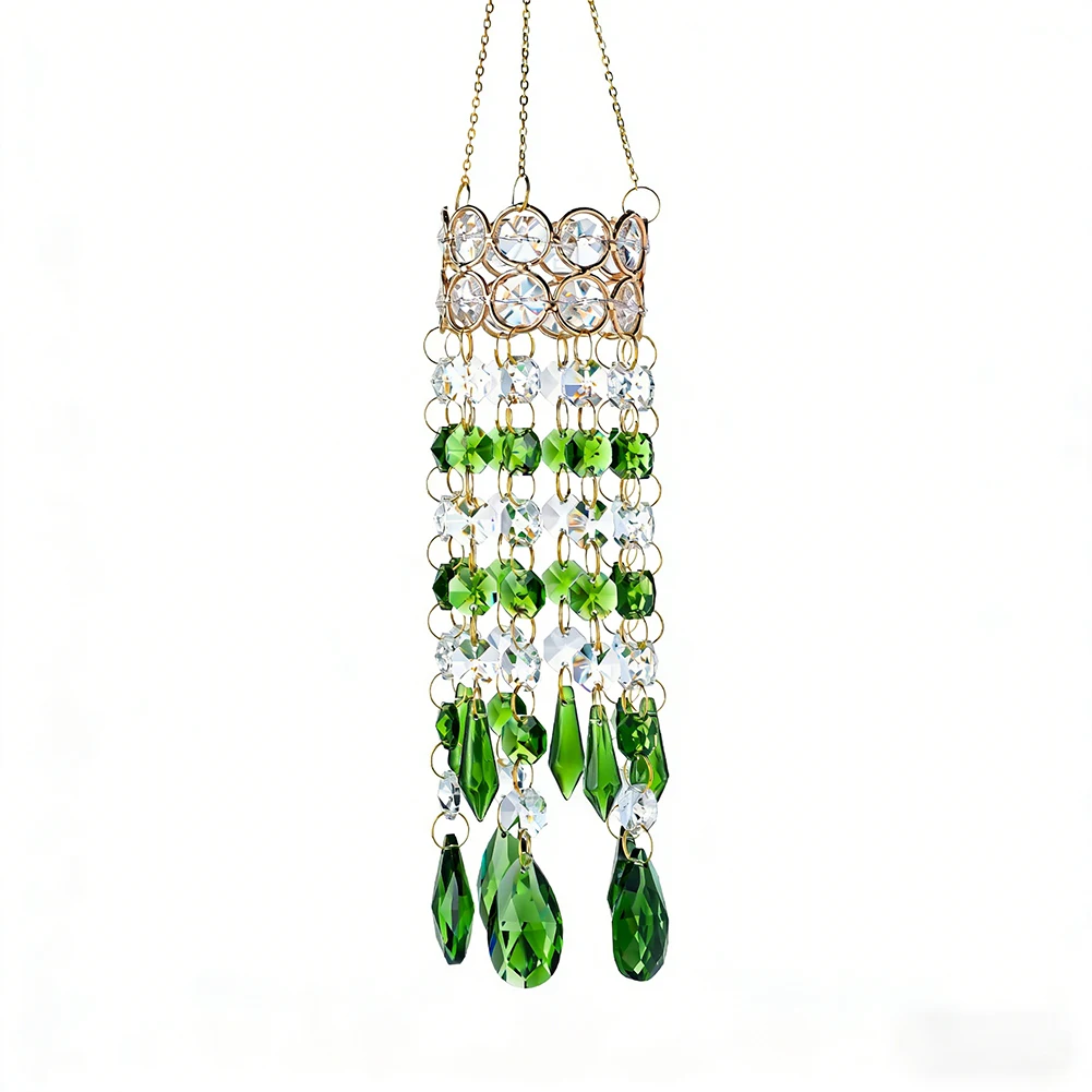 For Window Window Hanging Decor Gemstone Sun Catcher Home Decor AB Colorful Double-layered Metal for top Waterfall Gemstone