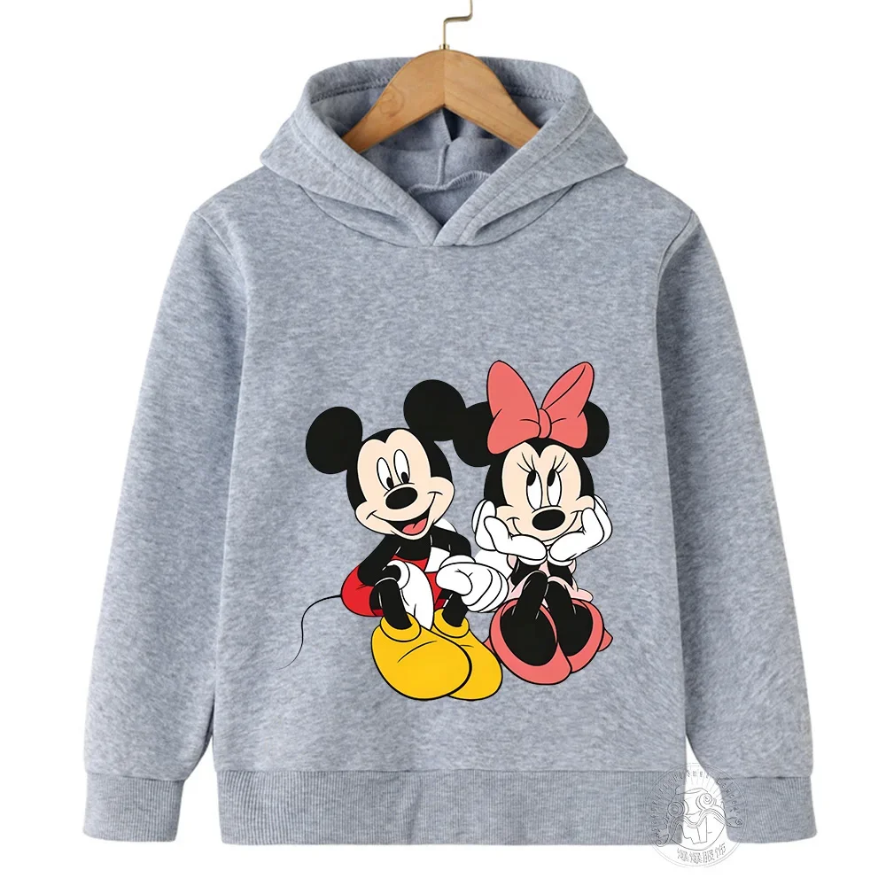 Disney-Sudadera con capucha para niño y niña, ropa deportiva con estampado de dibujos animados de pato y Mickey, moda de Donald para todos los días, primavera y otoño