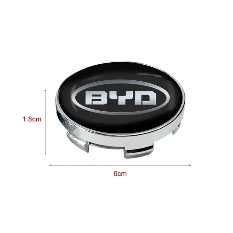 4pcs 56mm 60mm Car Wheel Center Hub Cap Rim Cover Emblem Stickers For BYD F3 F0 S6 S7 E5 E6 M6 G3 G5 Car Decoration Accessories