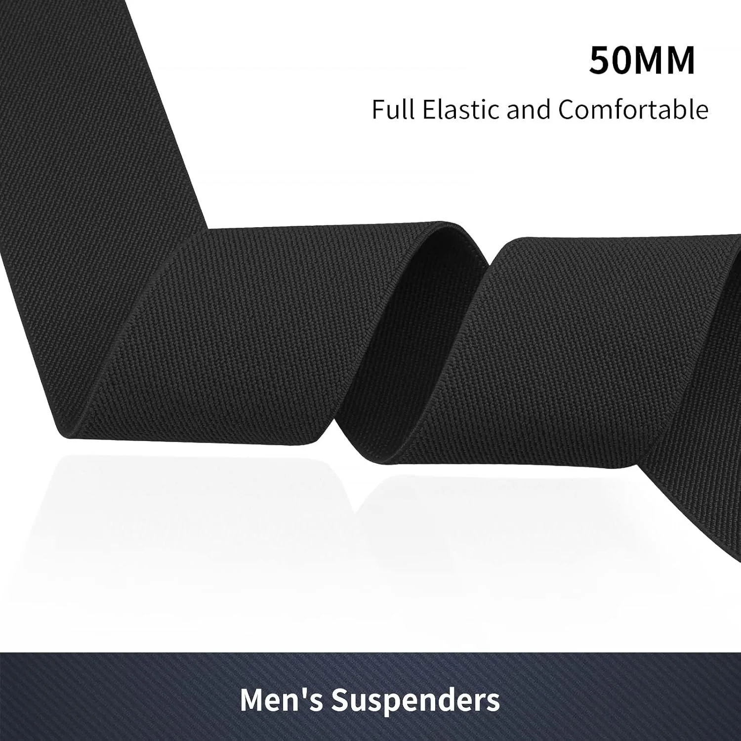 Hosenträger für Herren, Hosenträger mit starken 5,1 cm breiten, 4 Clips, robust, für Herren, hochelastisch, verstellbare Hosenträger im X-Stil – Detail 36