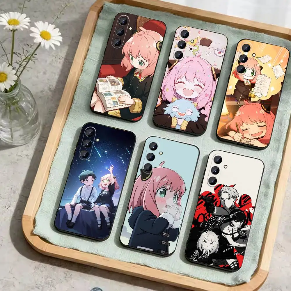 W-Spy X F-Family Anime Phone Case For Samsung Galaxy A73,A21s,A22,A31,A52,A53,A71,A41Soft Black Shell