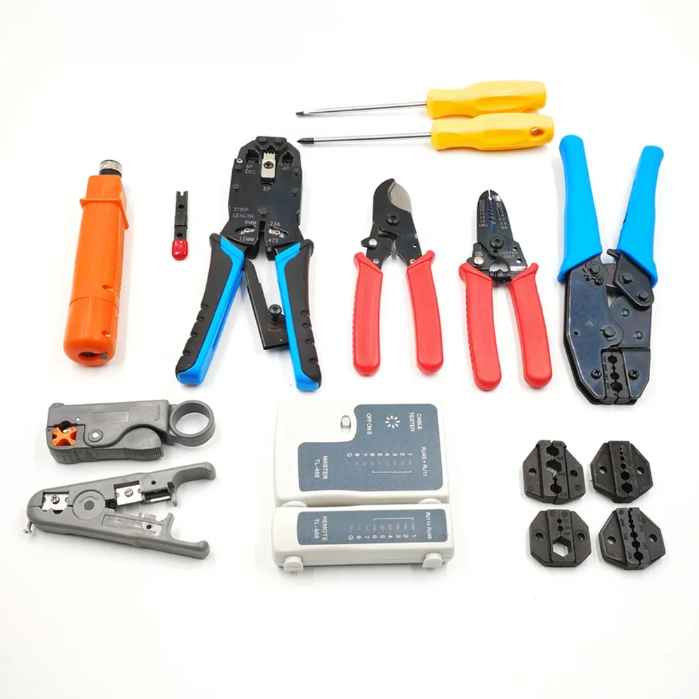 Network Tools Sets 10pcs Hand Crimp HT-K4015 Multi-Purpose RJ 45  Hand Tool Kits Household Tool Set