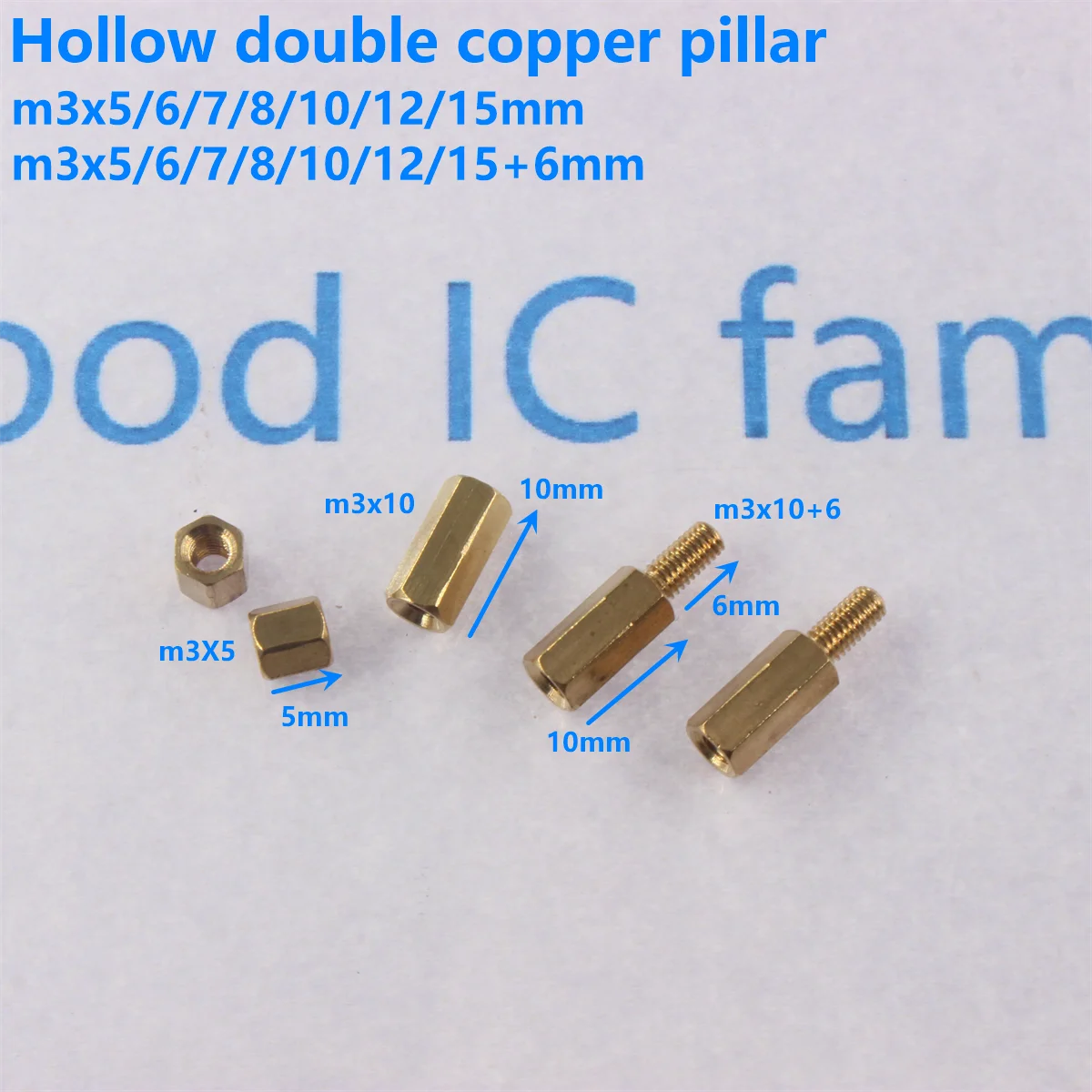 5PCS M2 M3 M4 M5 M6  Double Pass Hex Brass Male Female Standoff Board Pillar Hexagon Thread Motherboard Spacer Nut Hollow Column
