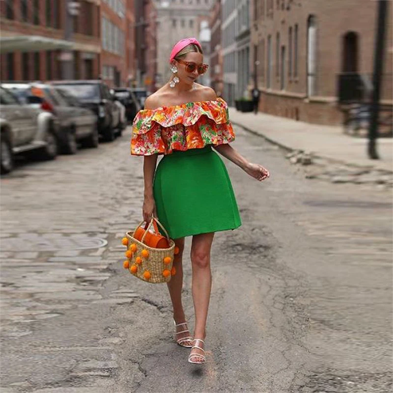 Green Short Satin Skirts Girls Short Skirts Office Lady Formal Wear Women Saias Custom Color And Size Short Skirt