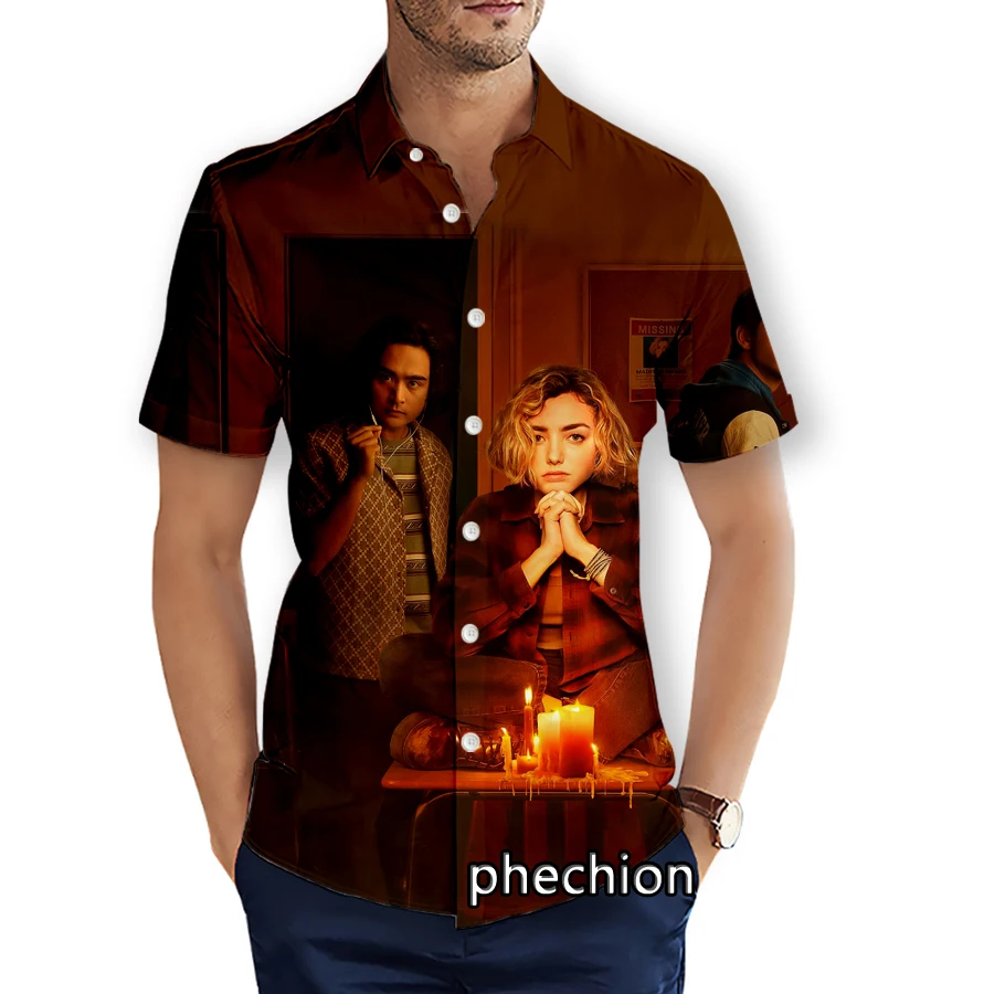 phechion Summer Mens Short Sleeve Beach Shirts School Spirits 3D Print Casual Shirts Fashion Streetwear Men Tops X151