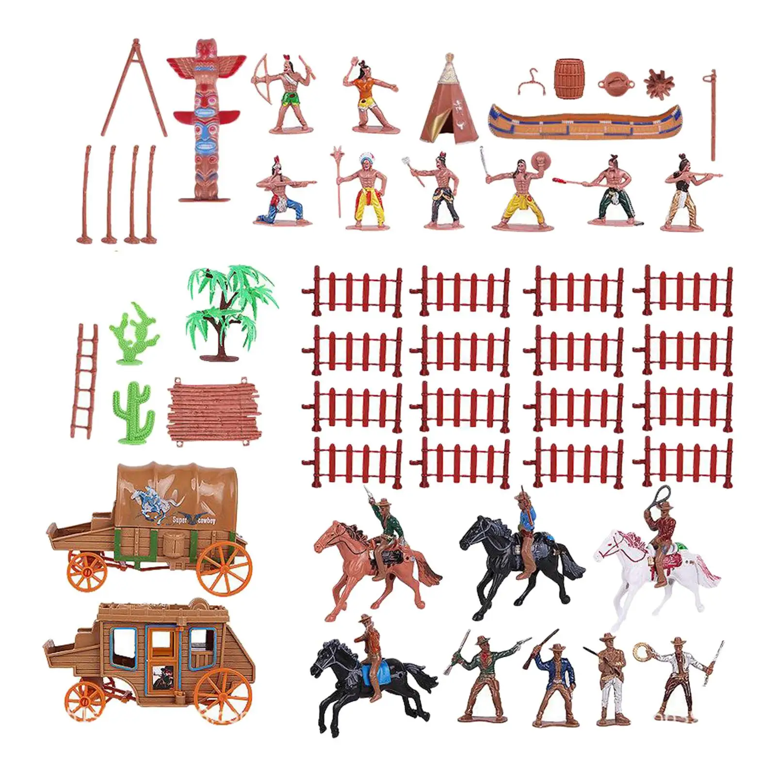 43 قطعة/المجموعة شخصيات بلاستيكية لعبة الجنود عمل أرقام ألعاب تعليمية الملحقات #3