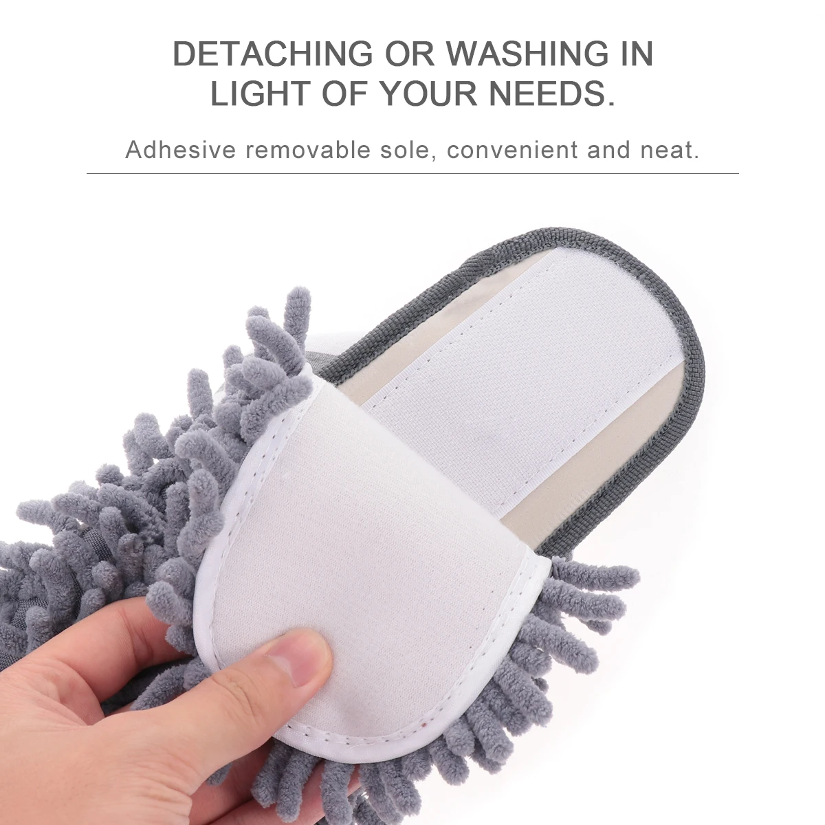 

Chenille Cleaning Slipper Cover Women Home Mop Shoes Floor Clean Slippers Microfiber Sole Dust Hair Easy Clean