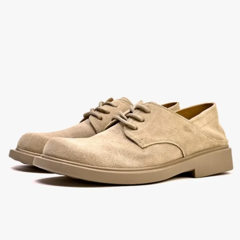 

Cow Suede Mens Dress Shoes Luxury Handmade Quality Comfortable Fashion Genuine Leather British Style Round Toe Social Shoes Man