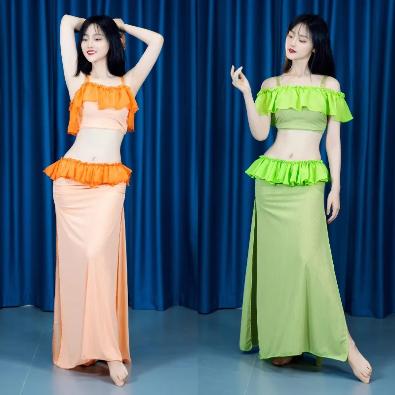 

Customized Oriental Belly Dance Clothes Adult 2025 New Elastic Chiffon Lace Beautiful Long Skirt Set Belly Dance Costumes