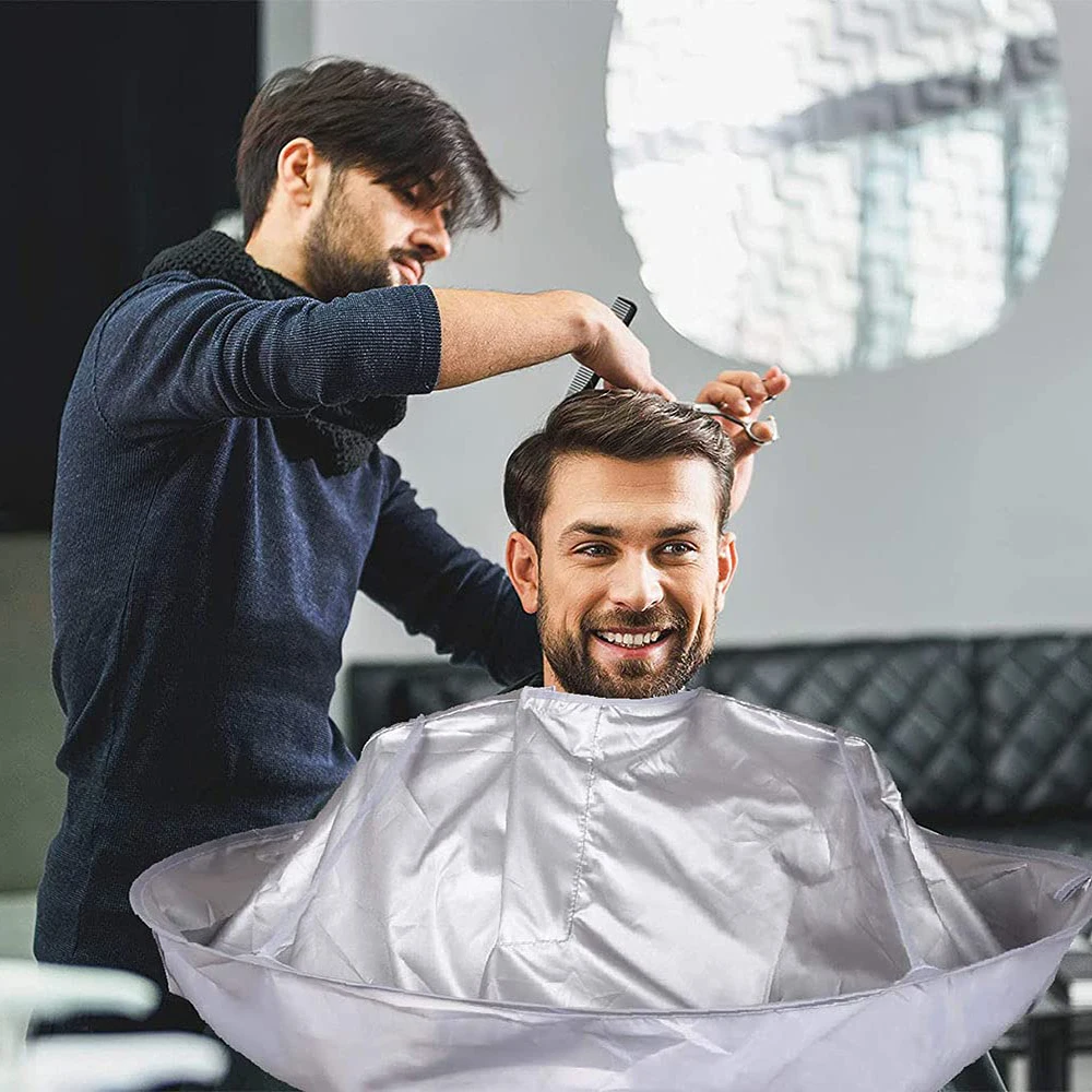 Impermeável barbearia cabo para adultos e crianças, avental para cabelo quebrado, saco de armazenamento para coloração de cabelo, Perm Cape, cabeleireiro, suprimentos do salão