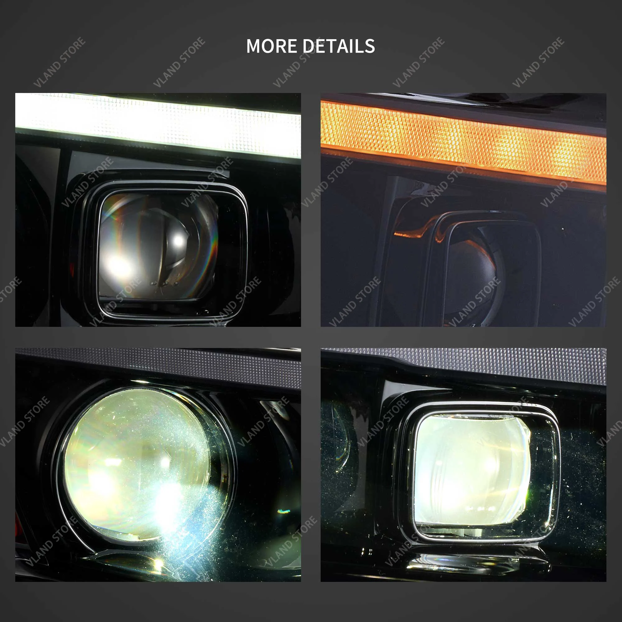 Vland LED Headlights With Start-up Animation For 2014-2022 Grand Cherokee WK2 Front Lamp Assembly Plug And Play