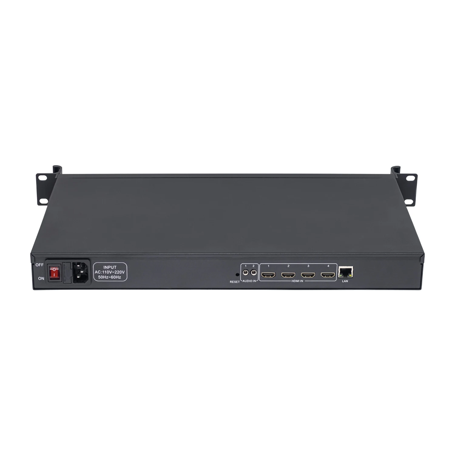 

Transmitter IPTV Live Broadcast RTSP RTMP SRT H.265 H.264 4 Channel HDMI Video Capture Card Encoder Box 1U Rack