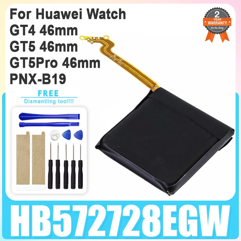HB572728EGW Brand-New Battery Suitable For Huawei Watch GT4 GT5 GT5Pro 46mm PNX-B19 Wports intelligent Watch Bateria + tools