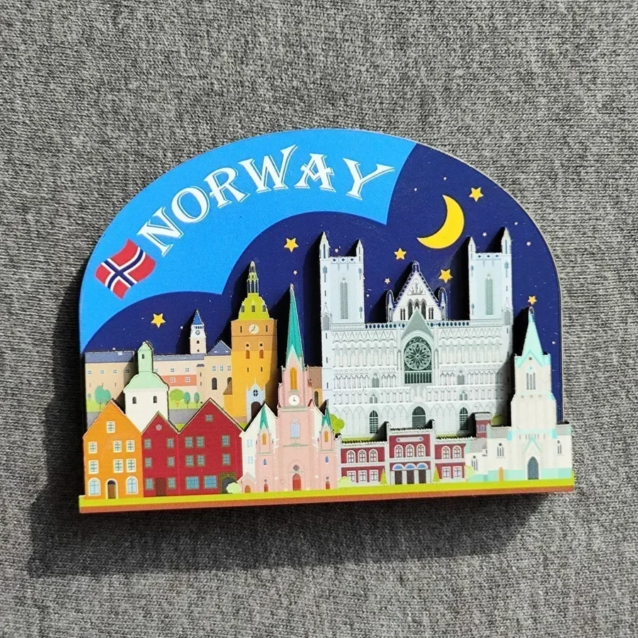 Russia Thailand Dubai Austria Las Vegas New York USA Germany Norway Italy London Wooden Fridge Magnets Tourist Souvenir