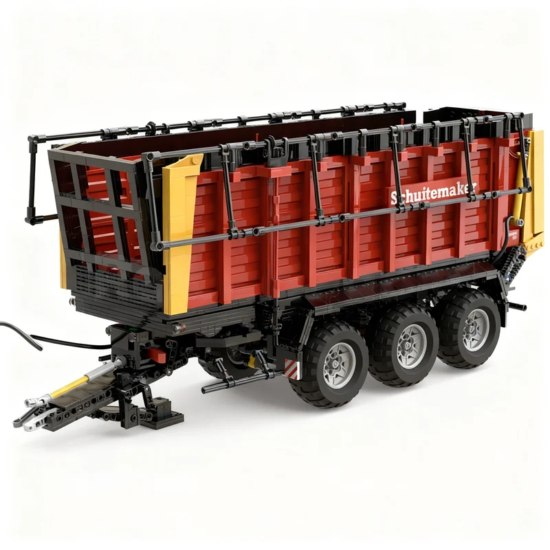 NEW 2692PCS MOC Technology Schuitemaker Siwa 840 Silage Wagon Model DIY Assembly Building Blocks Display Birthday Gift Building