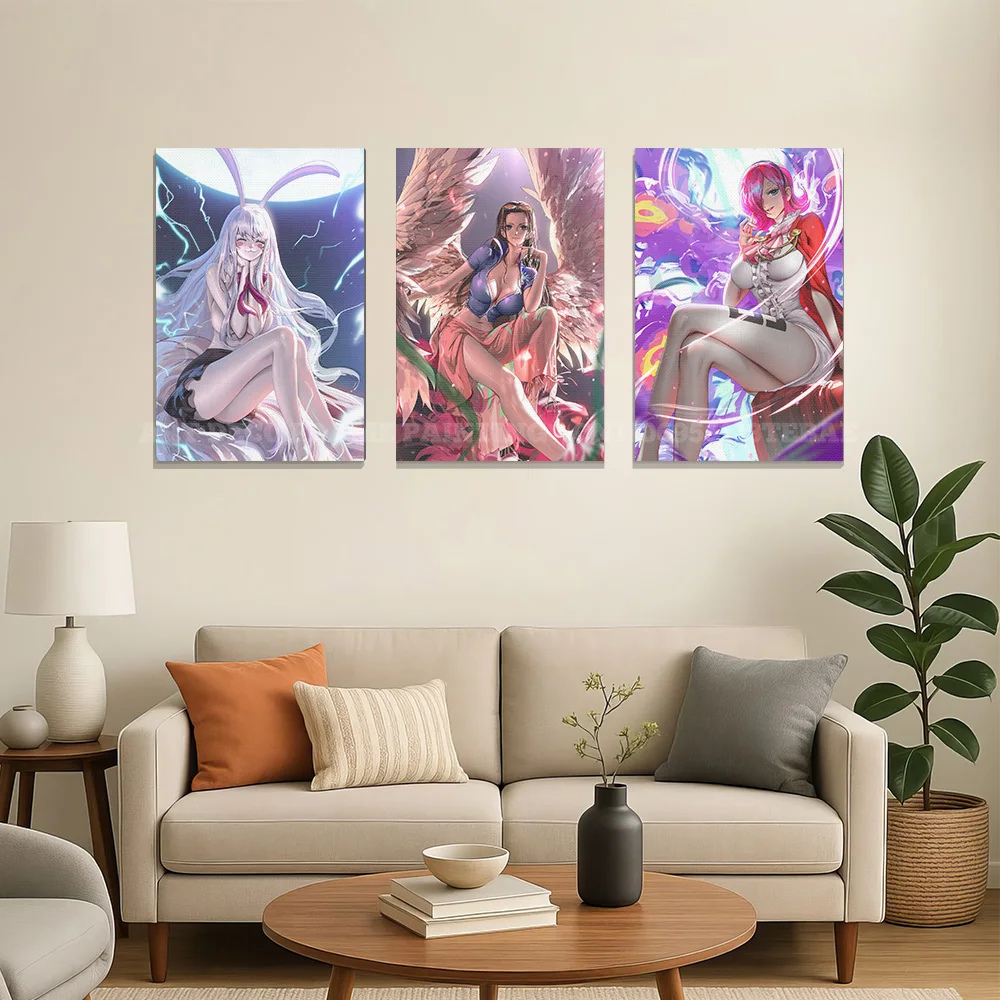 1 قطعة أنيمي قطعة واحدة ديكور المنزل يطبع مع اللوحة المؤطرة HD صور الداخلية جدار الفن HD قماش المشارك خلفية السرير #2