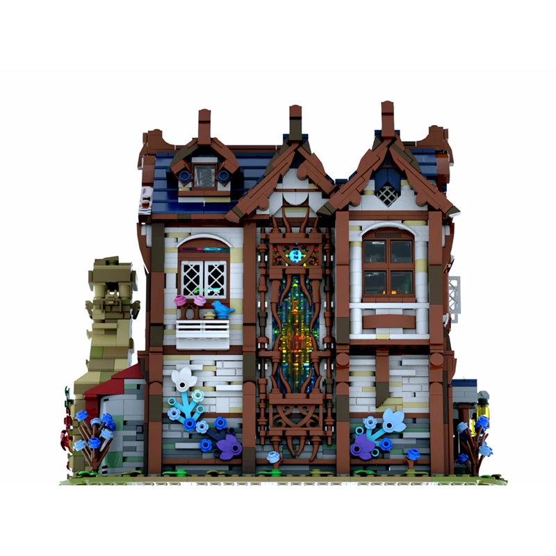 Exquisitos nuevos bloques de construcción MOC, modelos arquitectónicos medievales, tecnología de panadería fantasma, juguetes modulares para niños, regalos, conjunto DIY