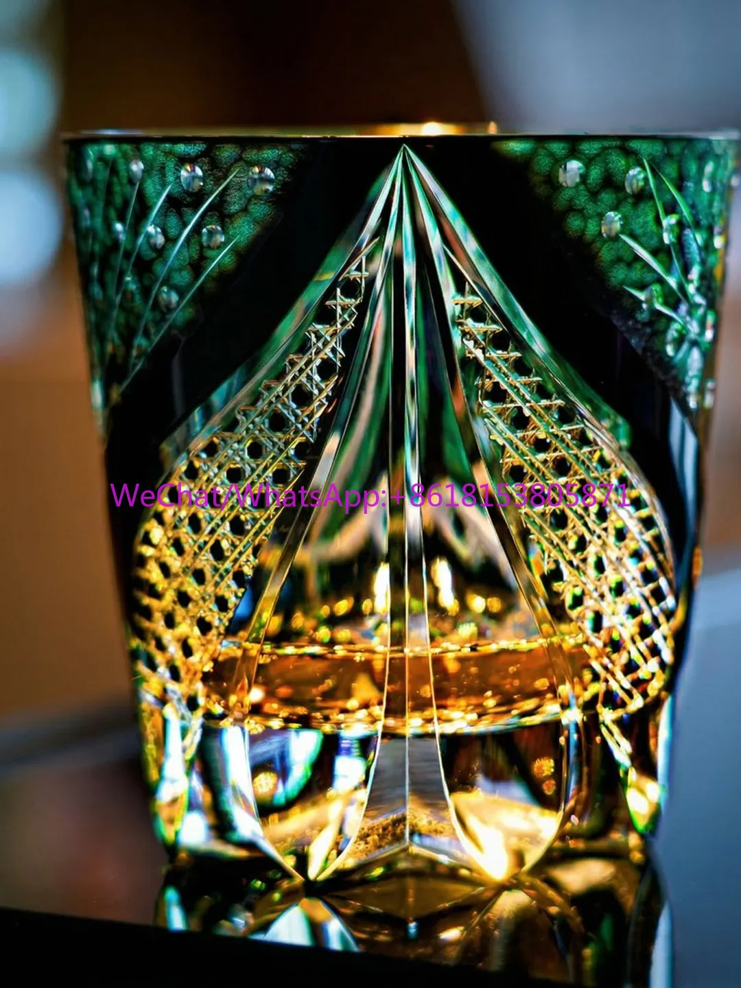 Handmade crystal whiskey glass foreign wine holiday gift