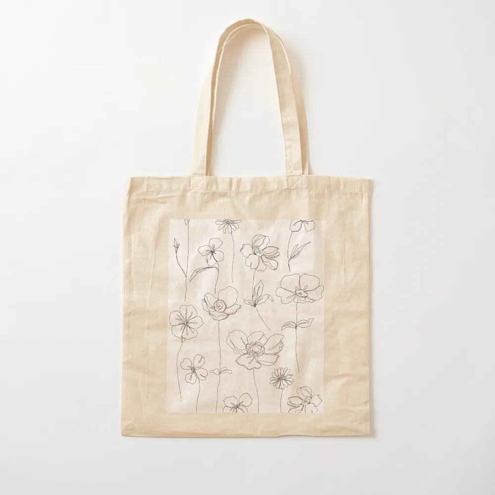 Botanical floral illustration - Botanicals White Tote Bag shopper bags for women Lady bags ecological bags reusable shopping bag