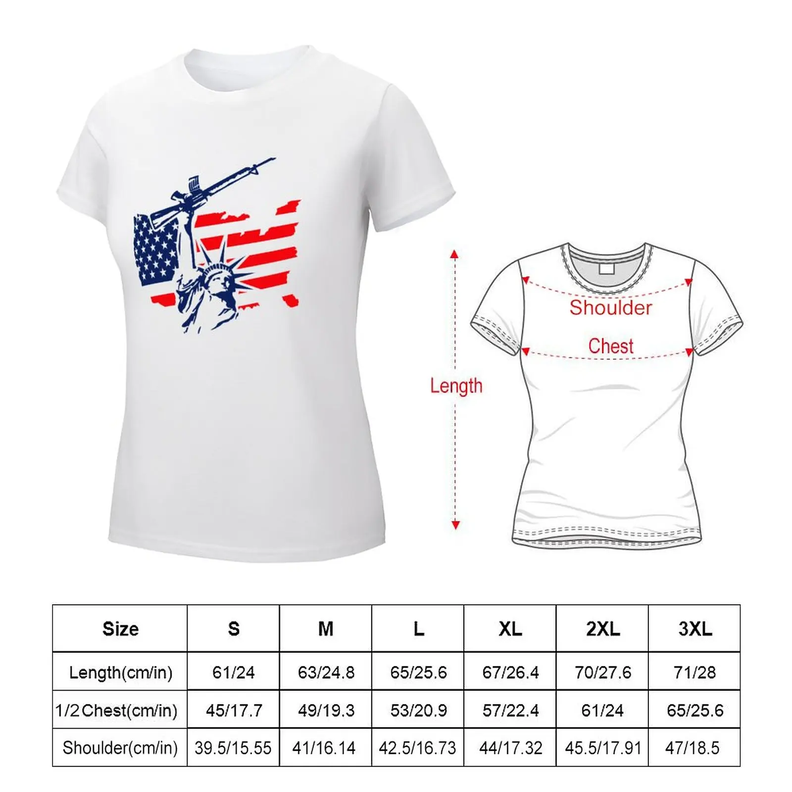 USA VICTORY COMBAT STATUE OF LIBERTY BY SUBGIRL T-shirt summer tops cute tops tshirts woman