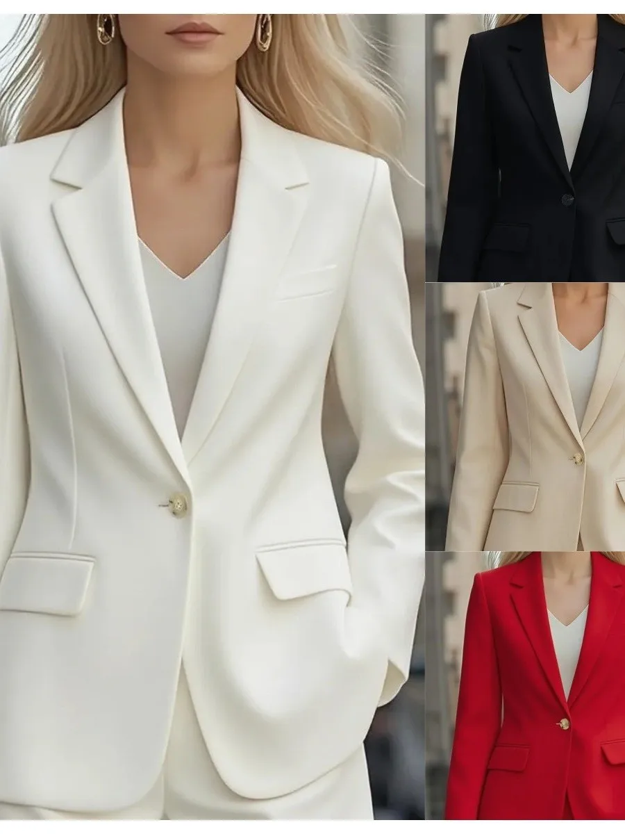 

Женский укороченный пиджак-кардиган на одной пуговице, утепленный, с длинным рукавом, однотонный, для офиса и повседневной носки