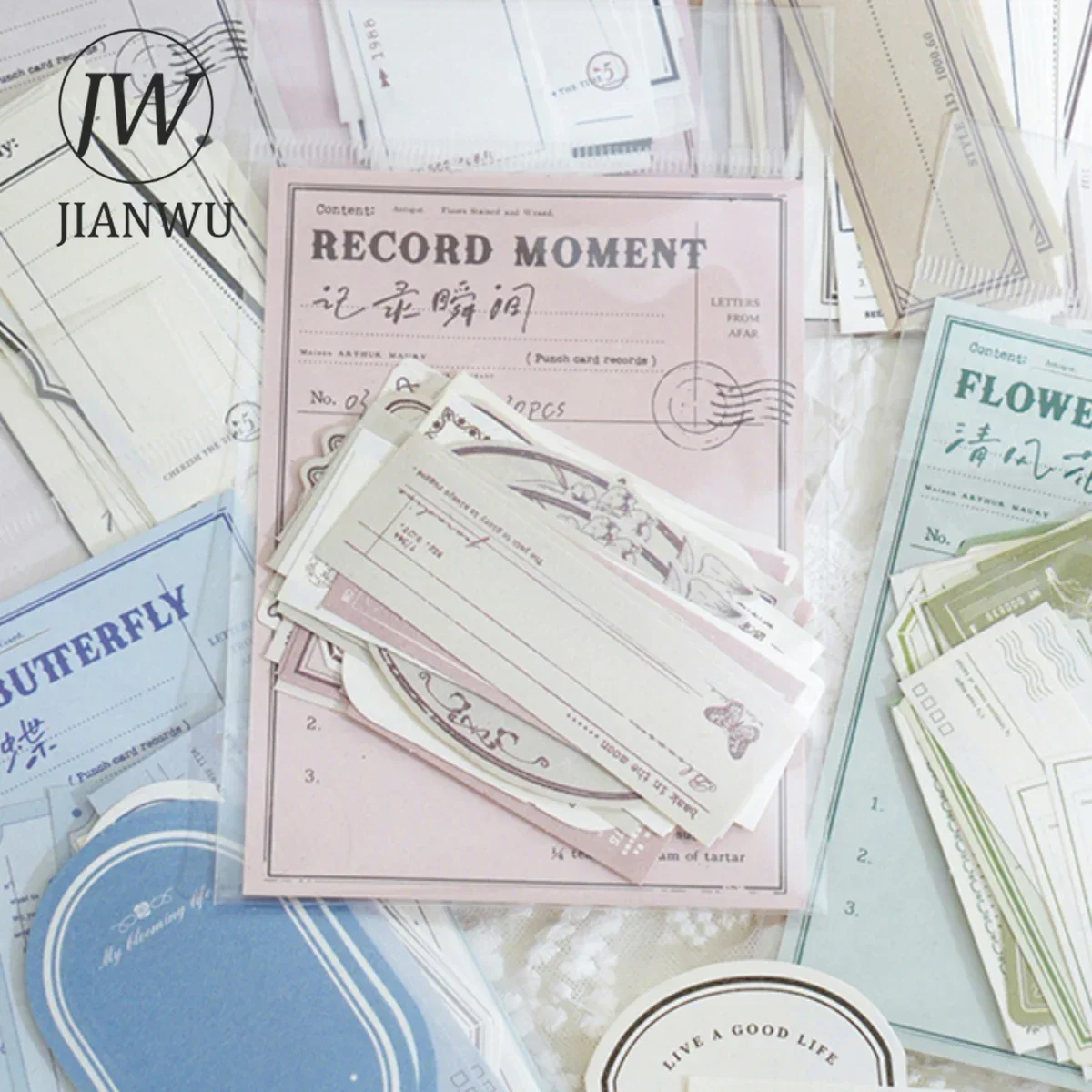 JIANWU Embrace The Summer Series Border Collage Memo Pad Material Paper Creative DIY Journal Scrapbooking Stationery