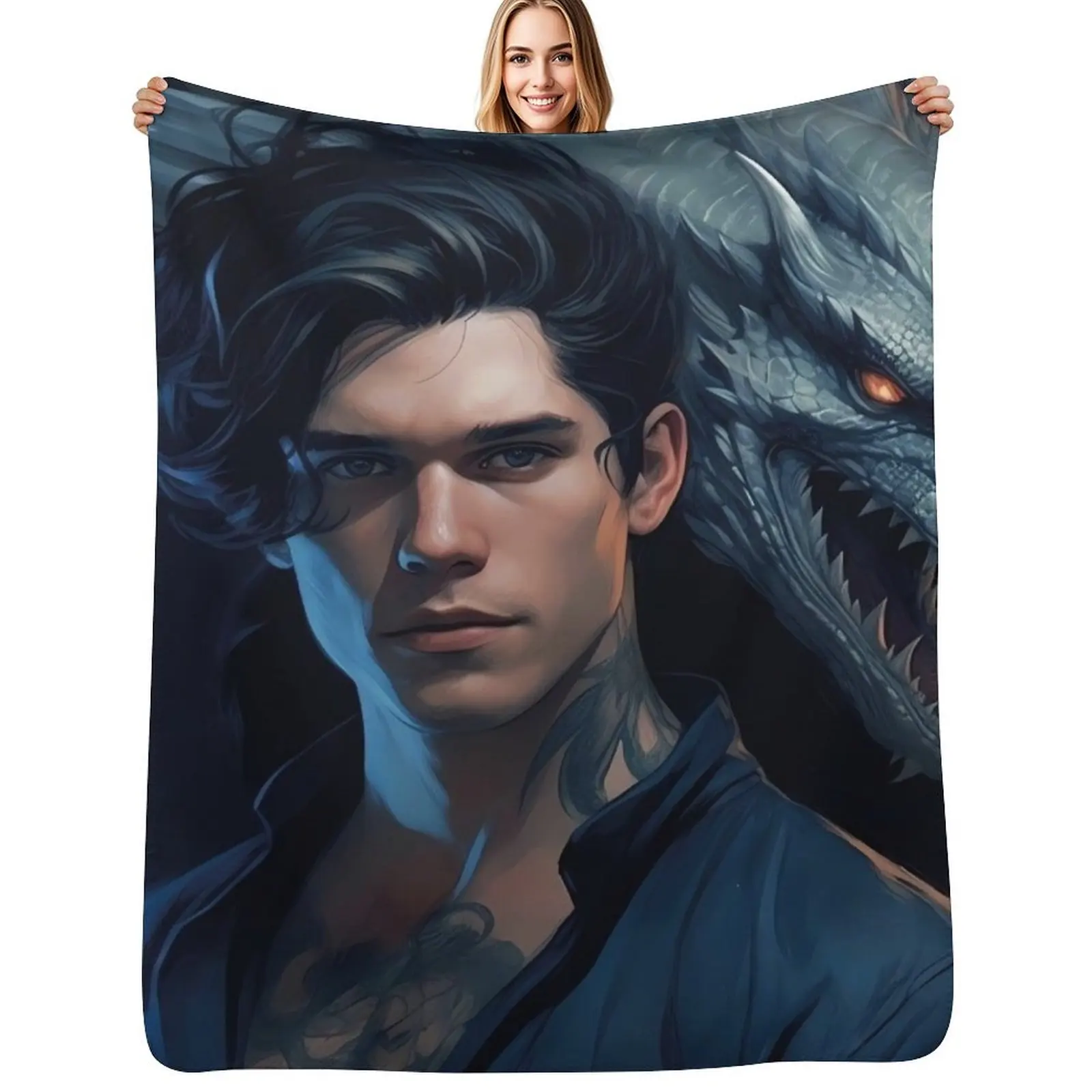 Fourth Wing Xaden Riorson Throw Blanket Stylish Decor Blanket Gift for Friends Roommate