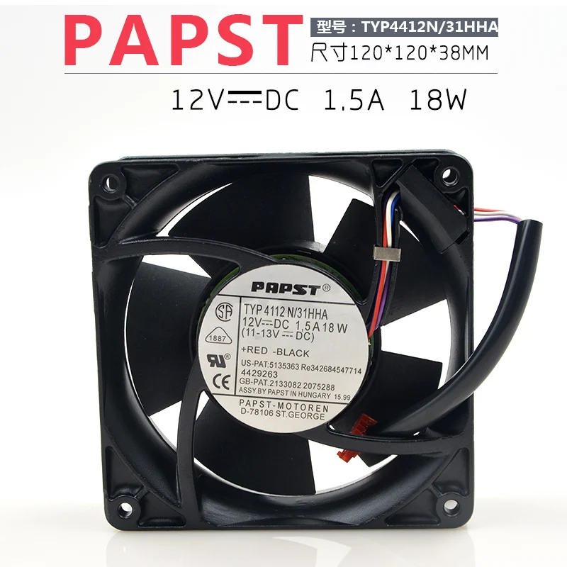 31 hha TYP4112N / 12 v 18 w 12038 12 cm a cooling fan