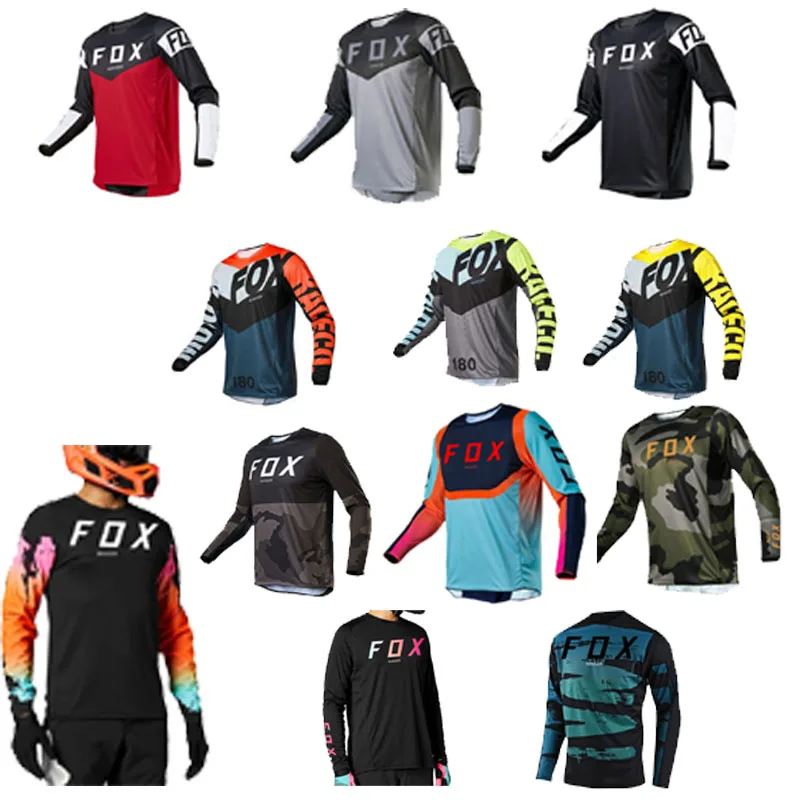 FOX RANGER Men's Long Sleeve Motocross Cycling Jersey MTB Downhill Mountain Bike MTB Shirts OffroadDH Motorcycle Enduro Clothing