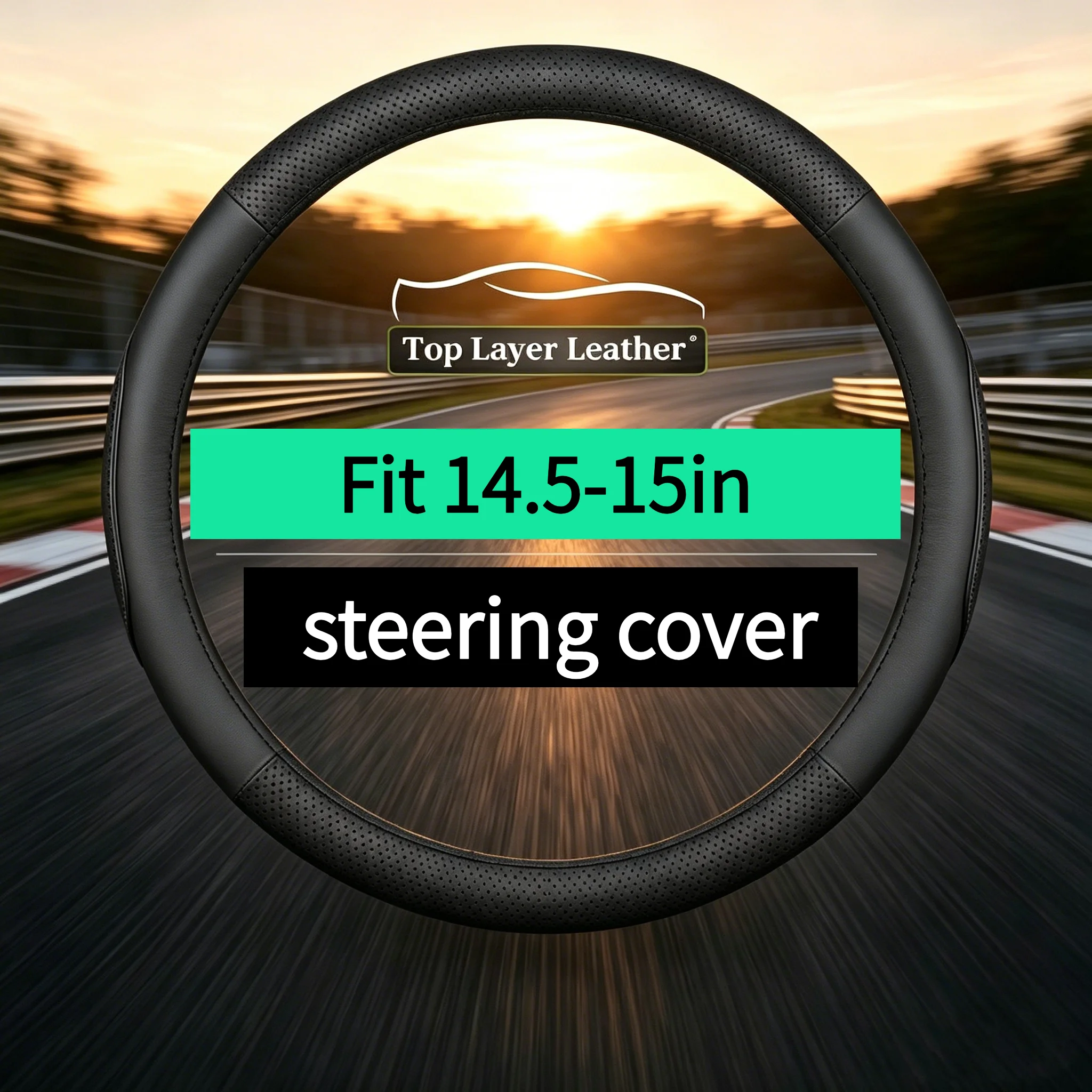Anti slip and breathable steering wheel cover suitable for Jaguar XE、XF、XJ、XEL、XFL E-Pace、F-Pace、I-Pace F-Type、R-Dynamic、SVR、 EV