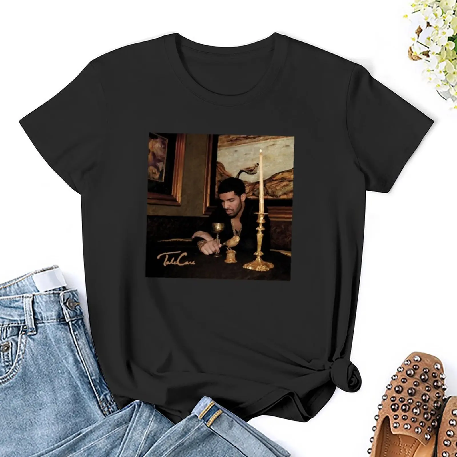 Drake Take Care T-Shirt sublime Blouse korean fashion vintage ariat shirts for Women