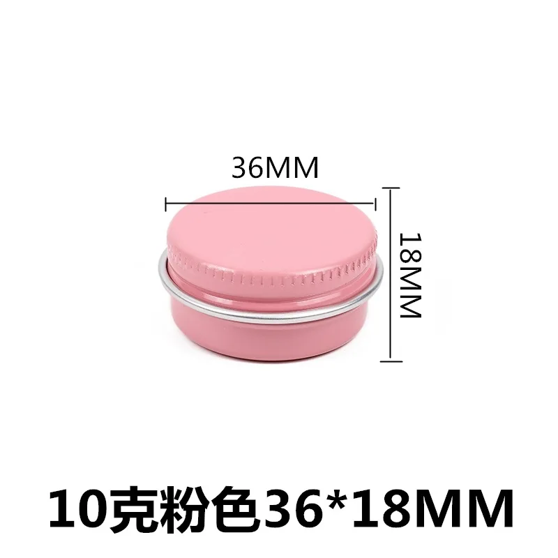 100 peças 10ml 15ml 20ml 30ml frascos de alumínio vasos de bálsamo labial 10g 15g 20g 30g recipiente cosmético latas rosa atacado