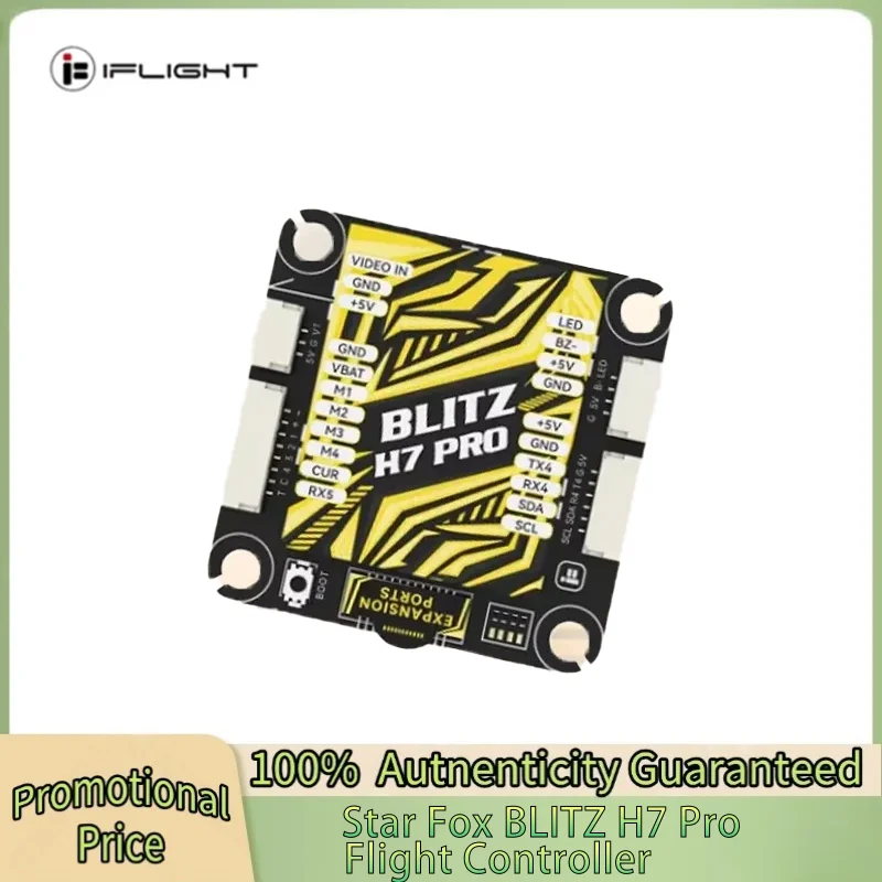 

IFlight BLITZ H7 Pro Flight Controller 35x35mm ICM42688 Input Voltage14.8V-50.4V Support Smartaudio/IRC Tramp VTX for FPV Drone