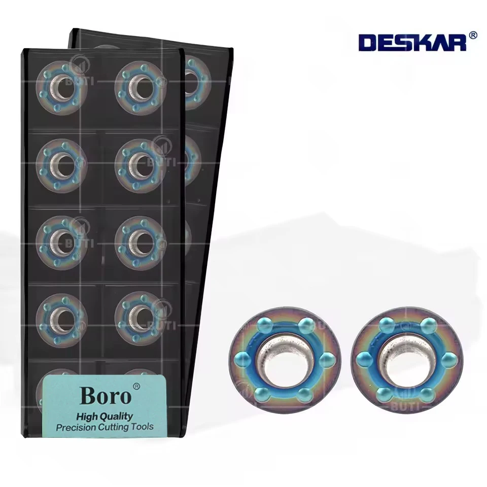 

DESKAR 100% Original RDMT1204MO-MQ TF618 Numerical Control Lathe Carbide Inserts Color Cutting Blade Metal Cutter Material Part
