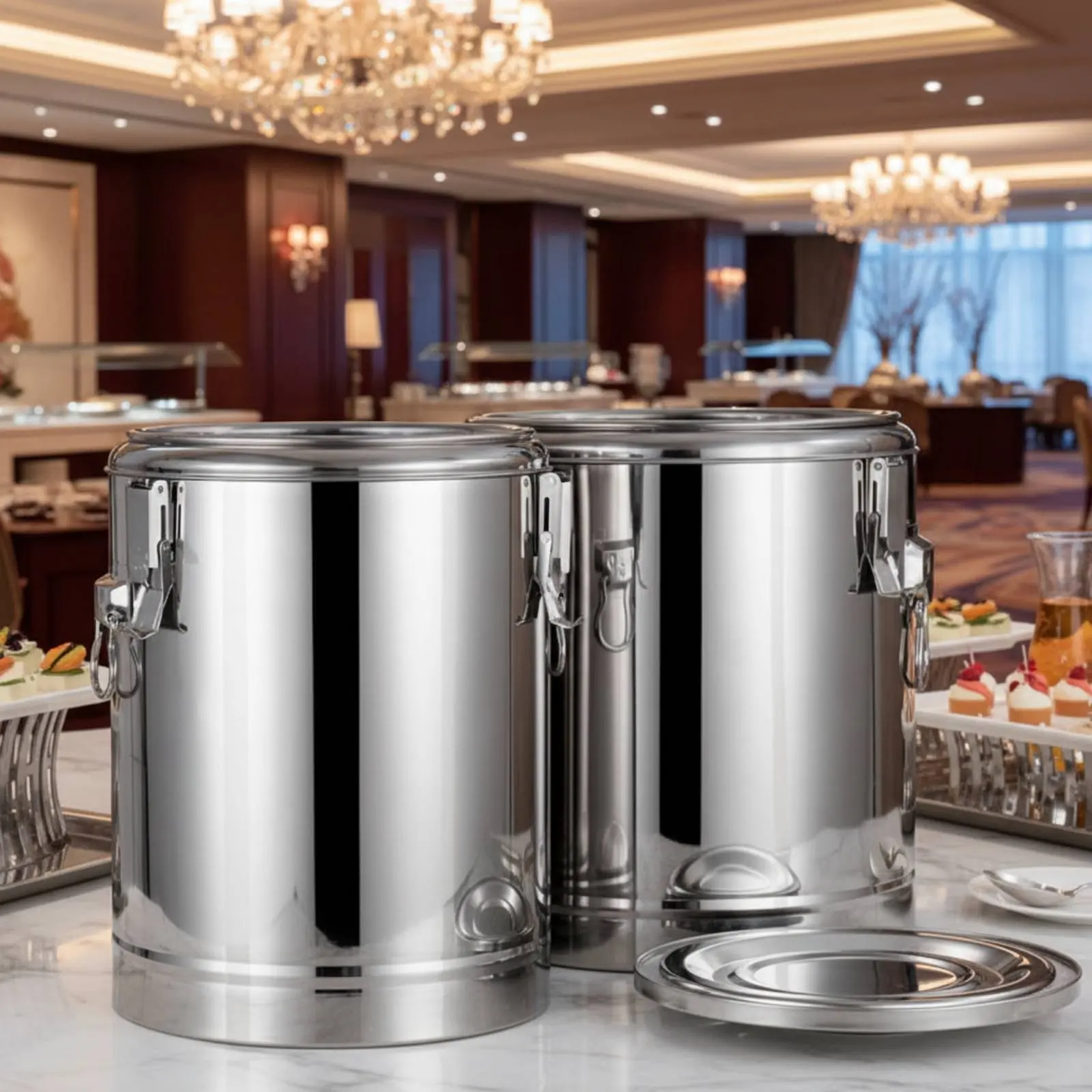 

Термос из нержавеющей стали с контролем температуры, изолированный контейнер для супа, термос-диспенсер для напитков, силиконовый.