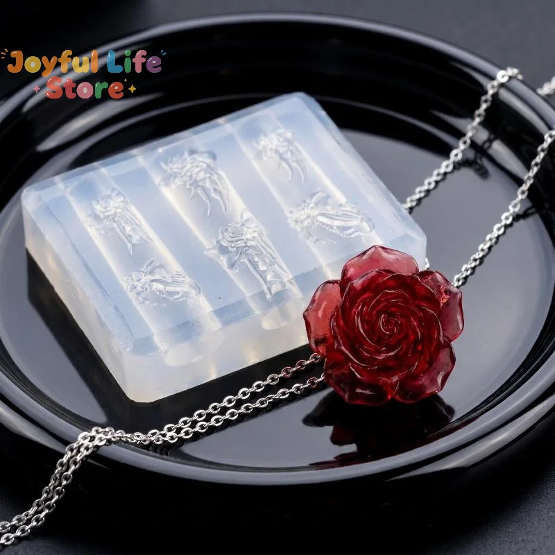 Hot Sale 3D Silicone Nail Mold Rose Bow Feather Skull Ribs Nail Template Diy Nail Art Decor For Nail Charms
