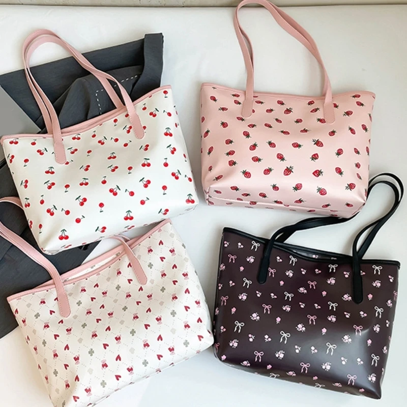 

E8FB Fashionable Bows Design Shoulder Bag PU Leather Underarm Bags for Those Who Seeking Practicality And Individuality