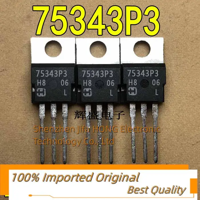 N-채널 MOSFET 최고 품질, 정품 재고 있음, 75343P3 TO-220 75A, 55V, 로트당 10 개