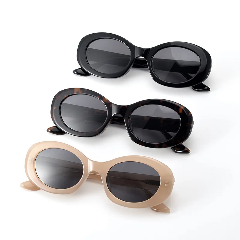 

Oval-framed Cat-eye Sunglasses for Women A New High-end Look That Accentuates The Face Hip-hop Style American Retro Sunglasses