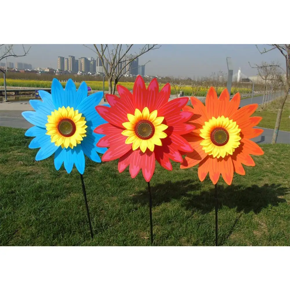 

1 Pcs Sunflower Windmill Wind Turbine for Outdoor Lawn Garden Party Decoration Kids Toy Wholesale