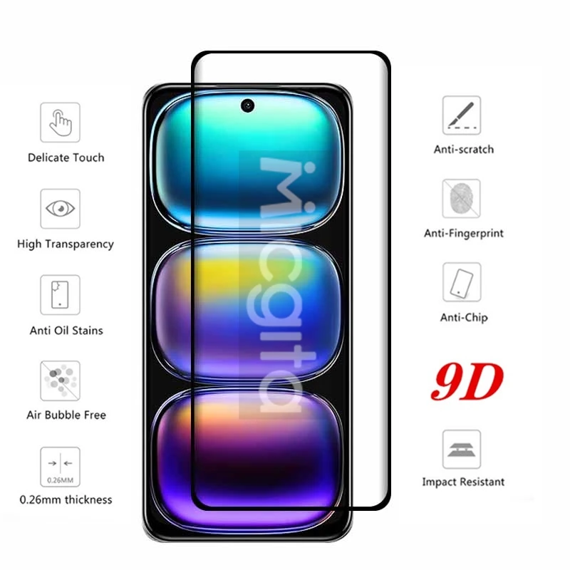 For Infinix hot 50 pro plus 4G Screen Protector Shockpoof Anti-Scratch Front Glass film and Soft Fiber Lens film