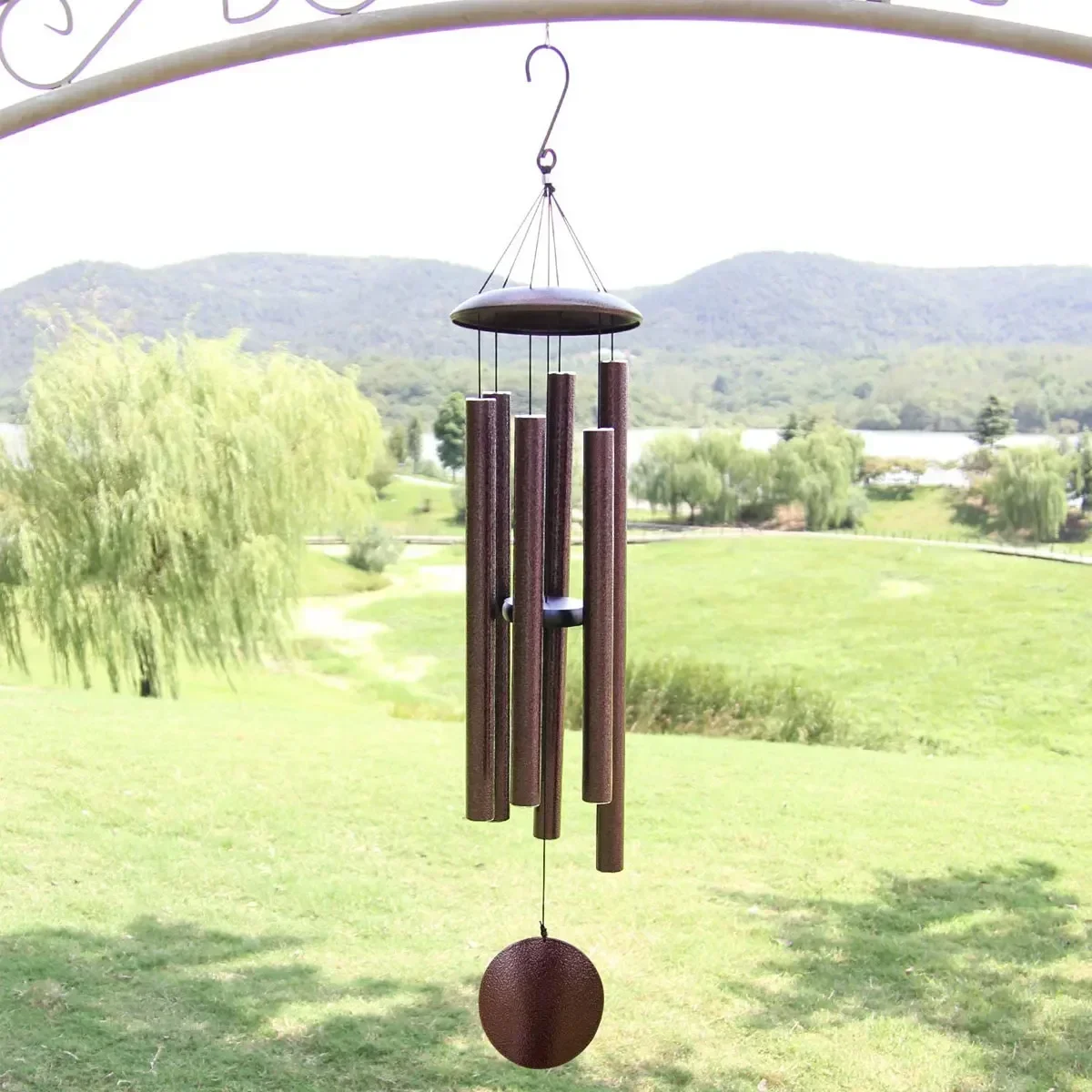45 Inch Deep Tone Windchime Adjustable Tone Wind Chime Pendant Wind Chimes Bells Balcony Hanging Ornament Garden Home Decorative
