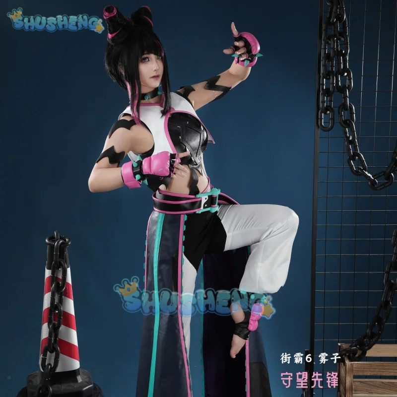 Overwatch Linkage Street Fighter 6 Kiriko Juri Cosplay Costume Uniform Halloween Carnival Party Christmas Play Role Clothing